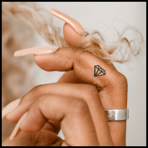 Diamond Finger Tattoo