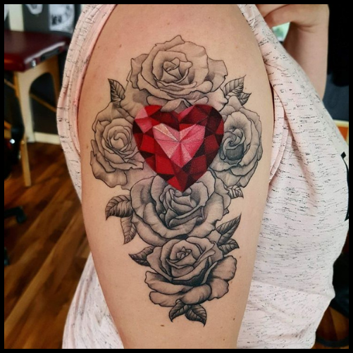 Diamond Heart Tattoo
