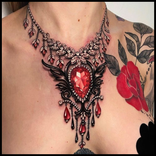 Diamond Necklace Tattoo