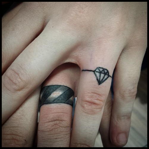 Diamond Ring Tattoo