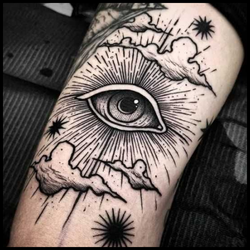 Eye Cloud Tattoo