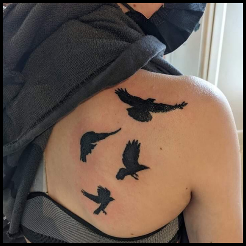 Flying Raven Tattoo Ideas