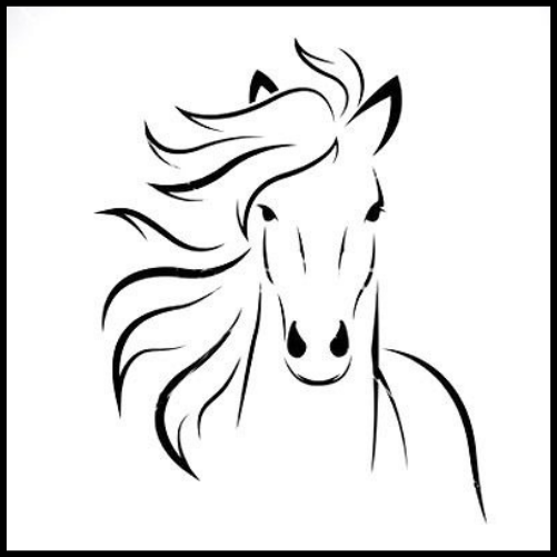 Horse Outline Tattoo