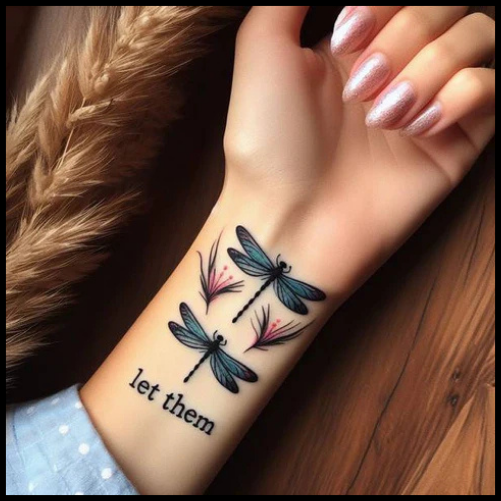 Let Them Dragonfly Tattoo