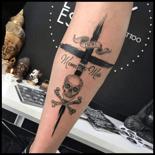 Memento Mori Forearm Tattoo