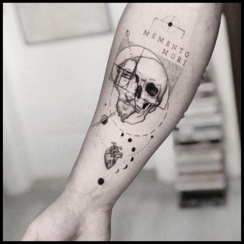 Memento Mori Geometric Tattoo