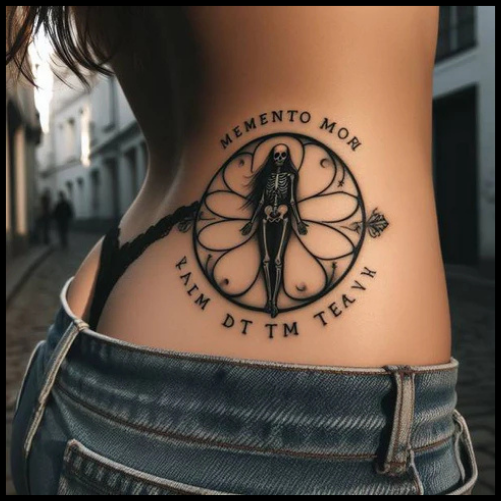 Memento Mori Hip Tattoo