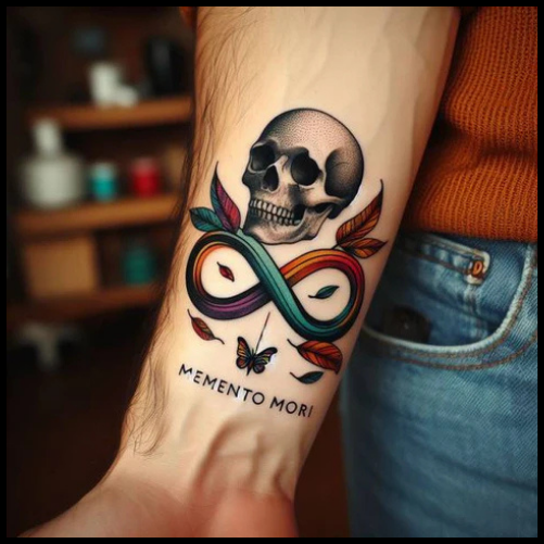 Memento Mori Infinity Tattoo