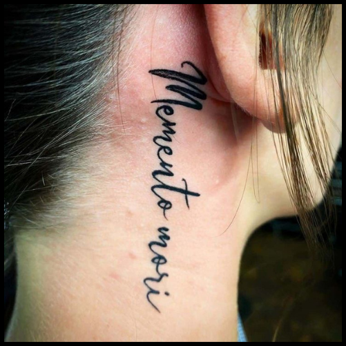 Memento Mori Neck Tattoo