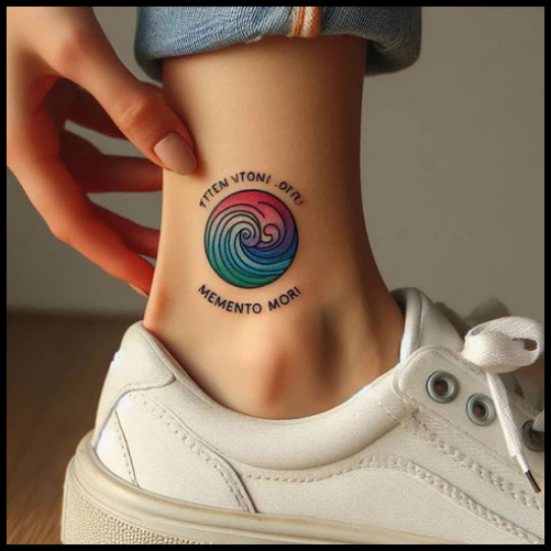 Memento Mori Ocean Wave Tattoo