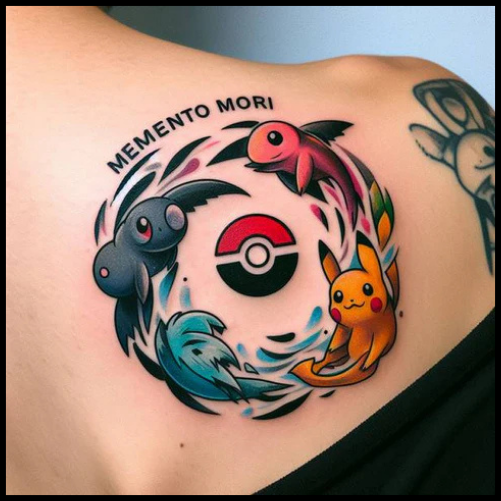 Memento Mori Pokémon Tattoo