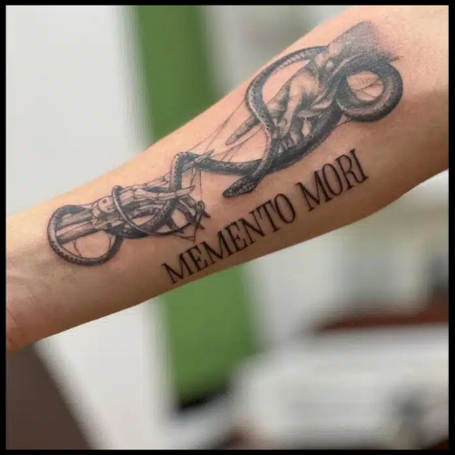 Memento Mori Snake Tattoo