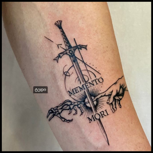 Memento Mori Sword Tattoo