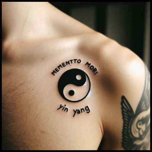  Memento Mori Yin Yang Tattoo