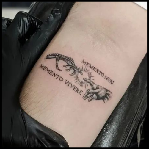 Minimalist Memento Mori Tattoo