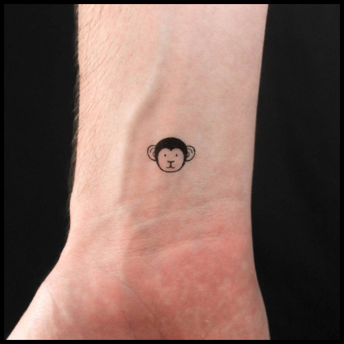 Monkey Face Tattoo
