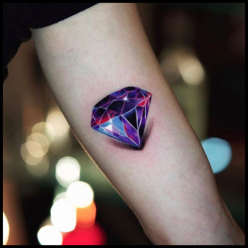 Purple Diamond Tattoo