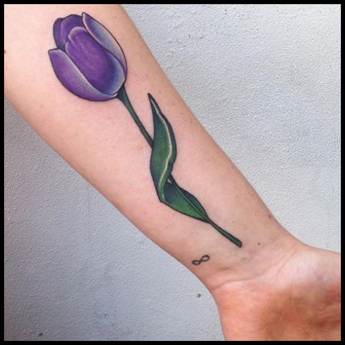 Purple Tulip Tattoo