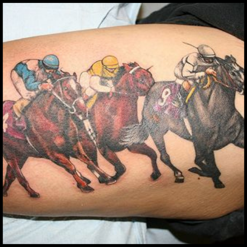 Race Horse Tattoo