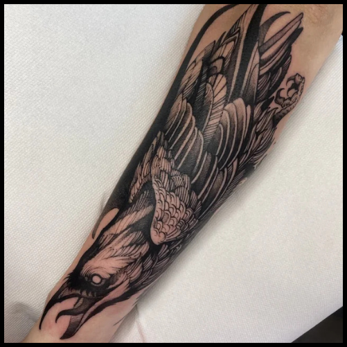 Raven Forearm Tattoo