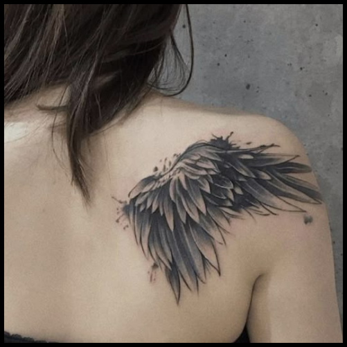 Raven Wing Tattoo