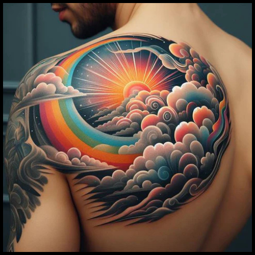 Realistic Cloud Tattoo