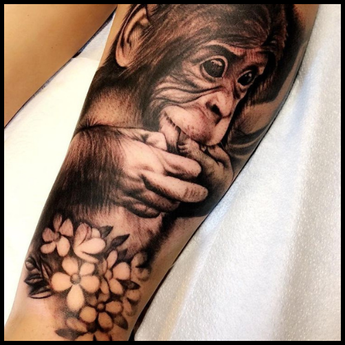 Realistic Monkey Tattoo Ideas