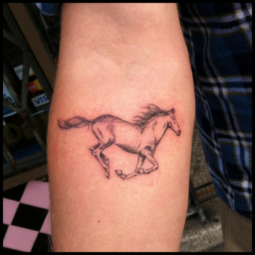 Running Horse Tattoo