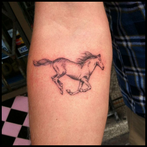 Simple Horse Tattoo