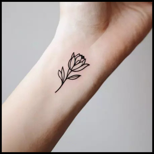 Simple Tulip Tattoo