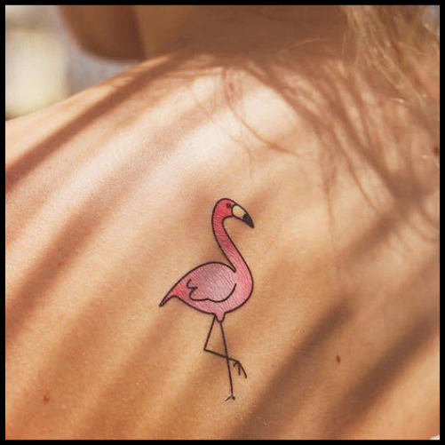 Small Flamingo Tattoo