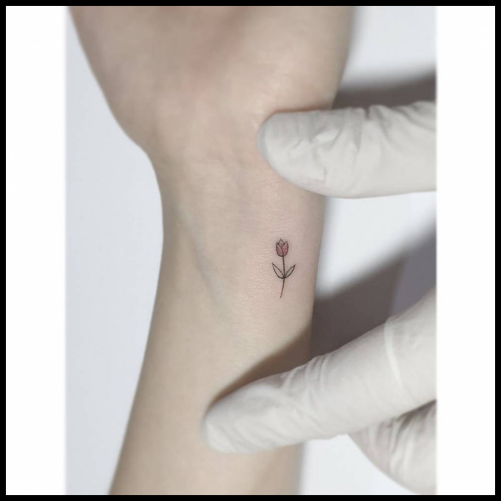 Small Tulip Tattoo