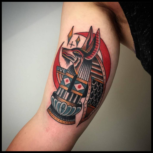 Traditional Anubis Tattoo