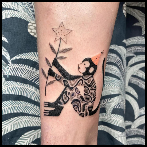 Tribal Monkey Tattoo