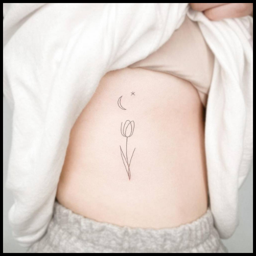 Tulip Ribs Tattoo