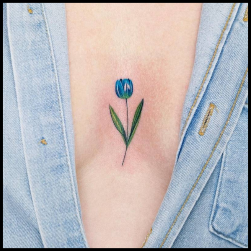 Tulip Sternum Tattoo