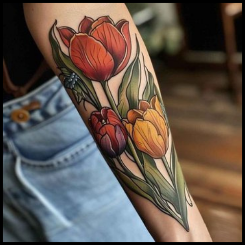 Tulip Tattoo Ideas on Arm
