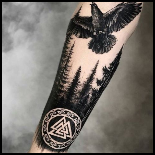 Viking Raven Tattoo