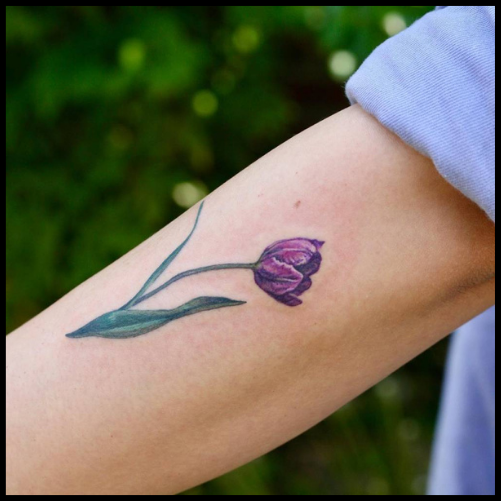 Violet Tulip Tattoo